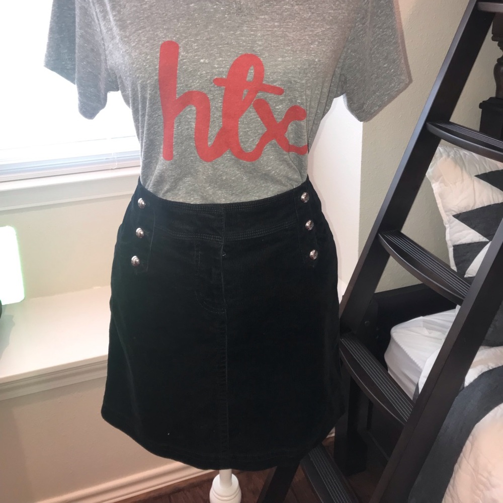 WHBM Black corduroy skirt size 6
